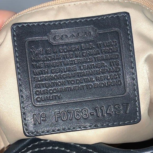 Coach Tan and Black Signature Shoulder Bag - Picture 14 of 14